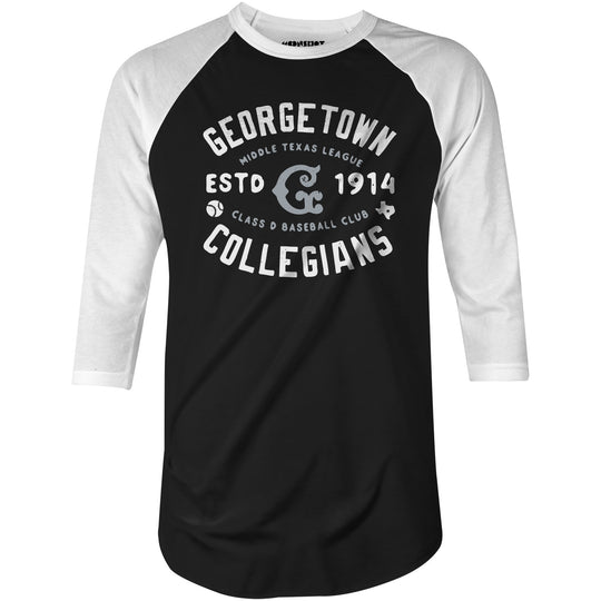 Georgetown Collegians - Texas - Vintage Defunct Baseball Teams - 3/4 Sleeve Raglan T-Shirt
