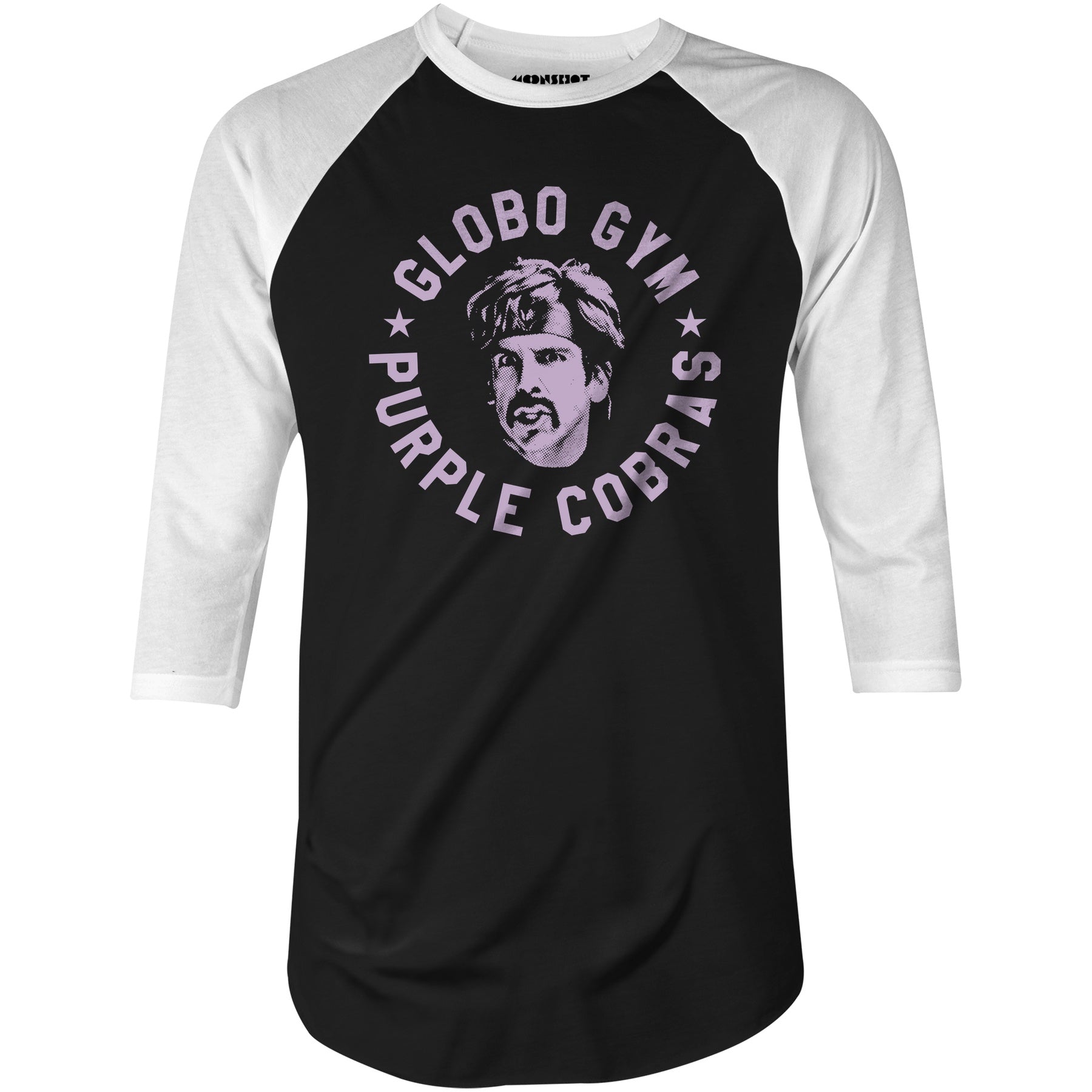 Globo Gym Purple Cobras - 3/4 Sleeve Raglan T-Shirt