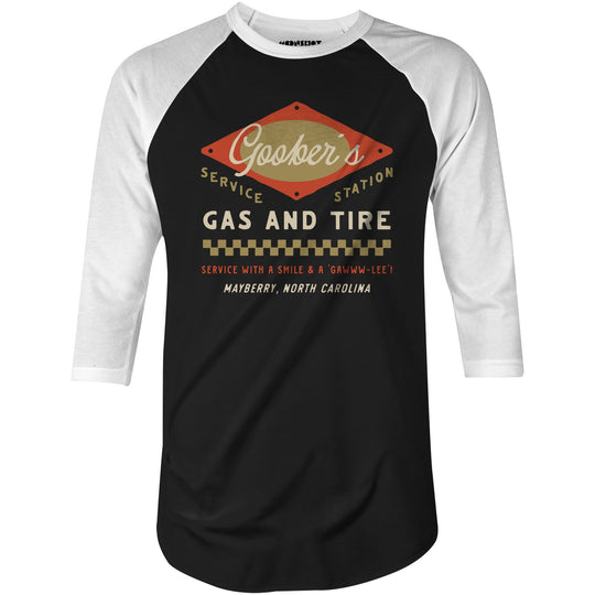 Goober's Gas and Tire - 3/4 Sleeve Raglan T-Shirt