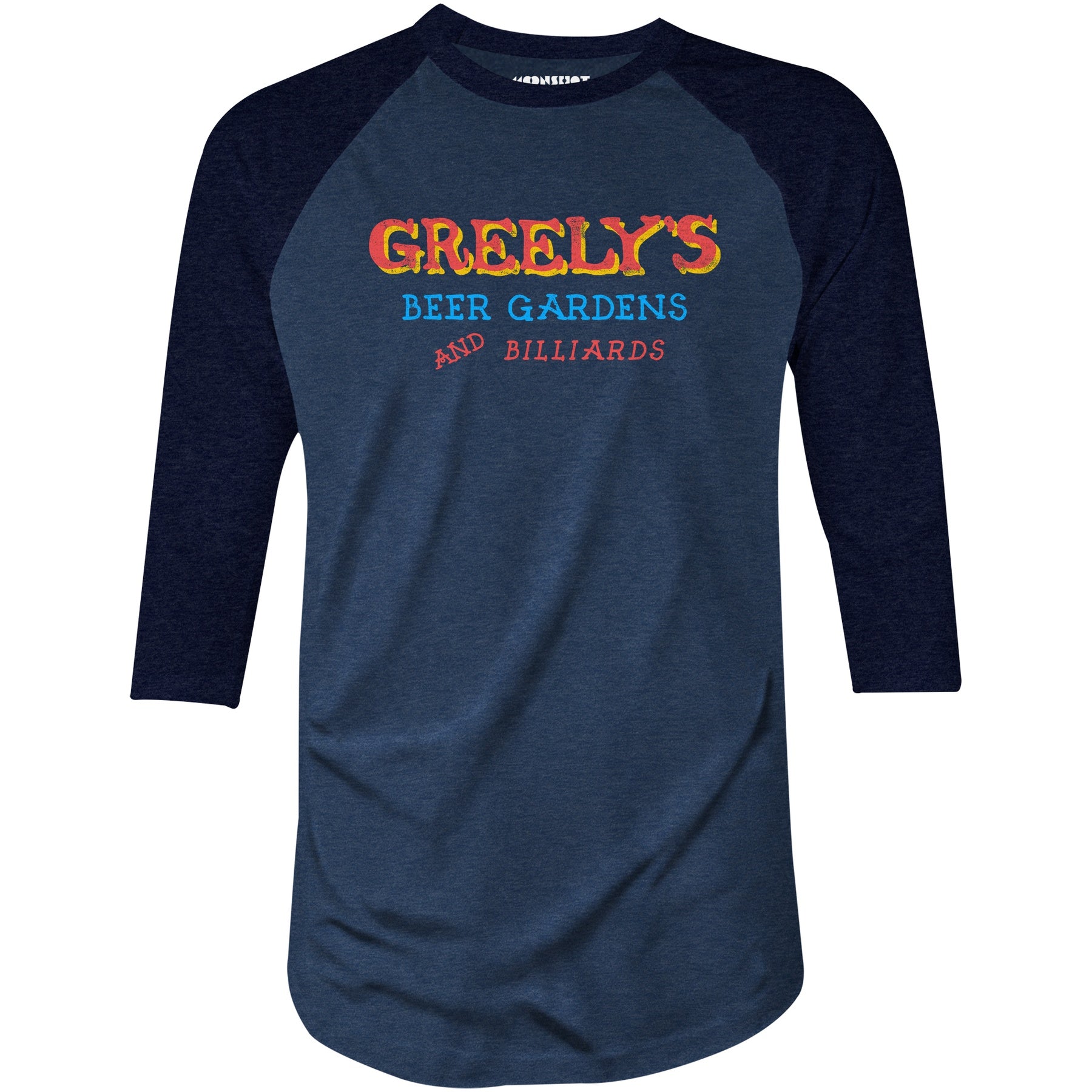 Greely's Beer Gardens & Billiards - 3/4 Sleeve Raglan T-Shirt