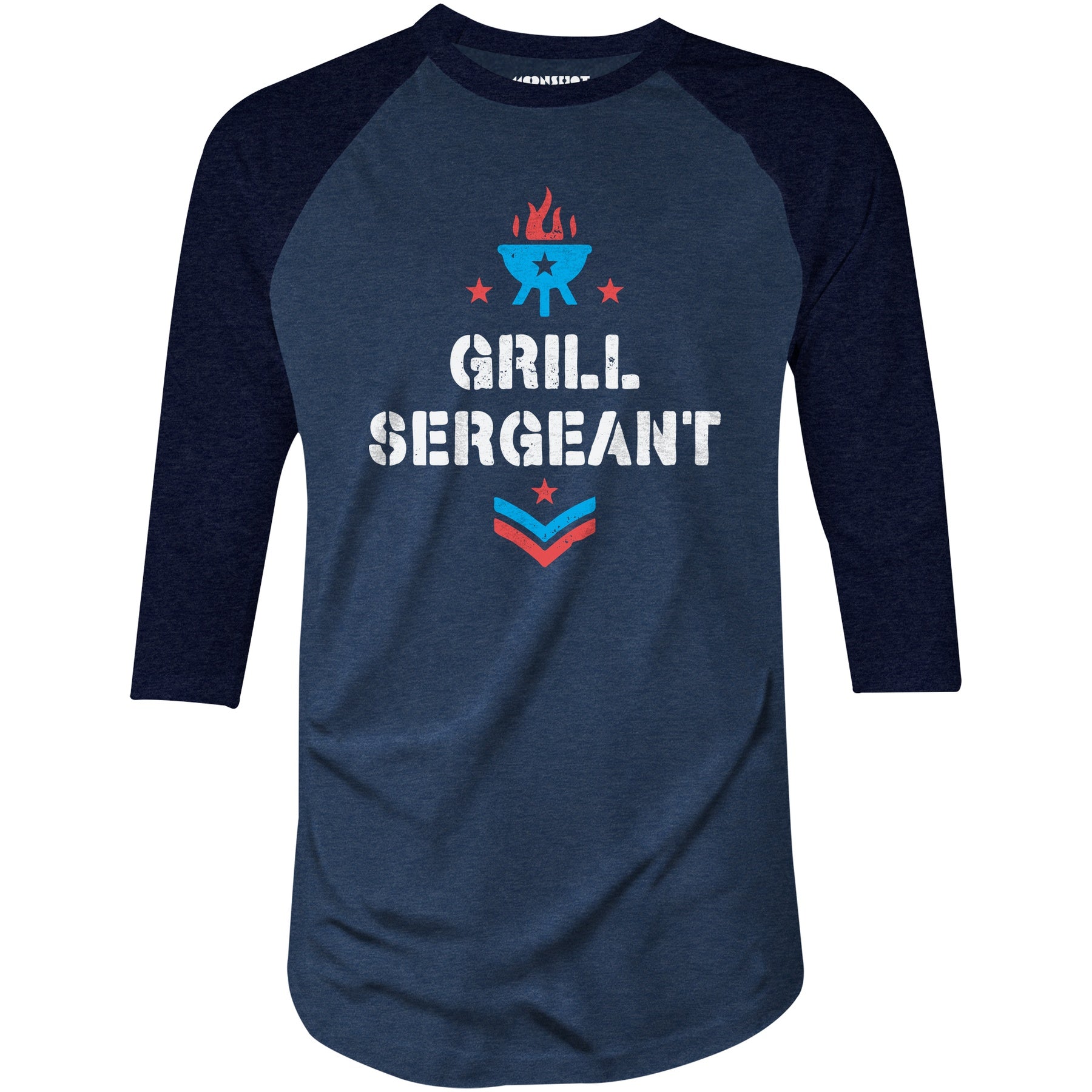Grill Sergeant 4th of July - 3/4 Sleeve Raglan T-Shirt