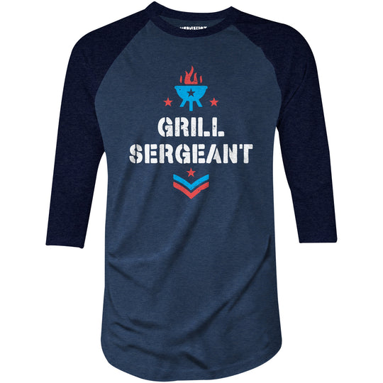 Grill Sergeant 4th of July - 3/4 Sleeve Raglan T-Shirt