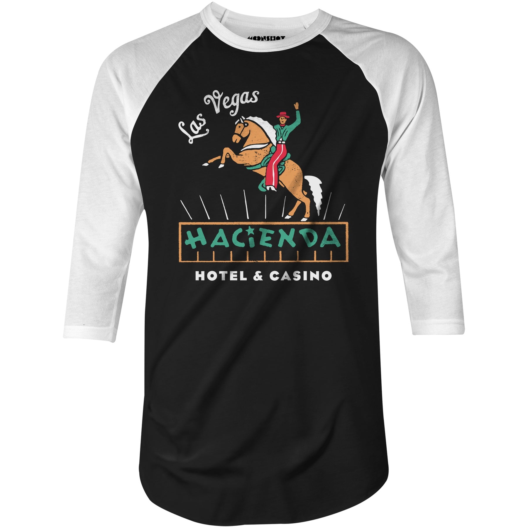 Hacienda Hotel & Casino - Vintage Las Vegas - 3/4 Sleeve Raglan T-Shirt