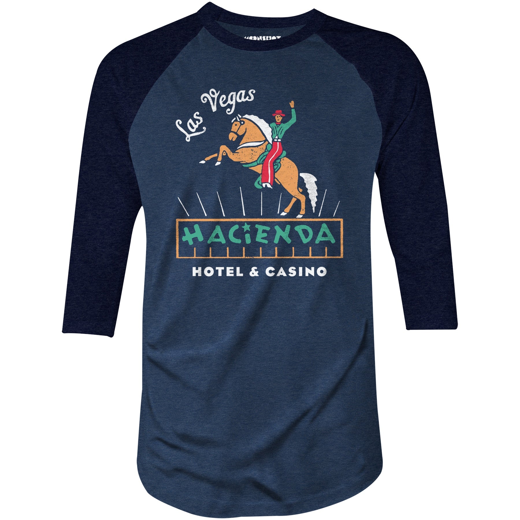 Hacienda Hotel & Casino - Vintage Las Vegas - 3/4 Sleeve Raglan T-Shirt