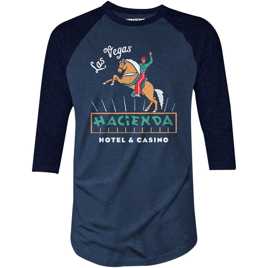 Hacienda Hotel & Casino - Vintage Las Vegas - 3/4 Sleeve Raglan T-Shirt