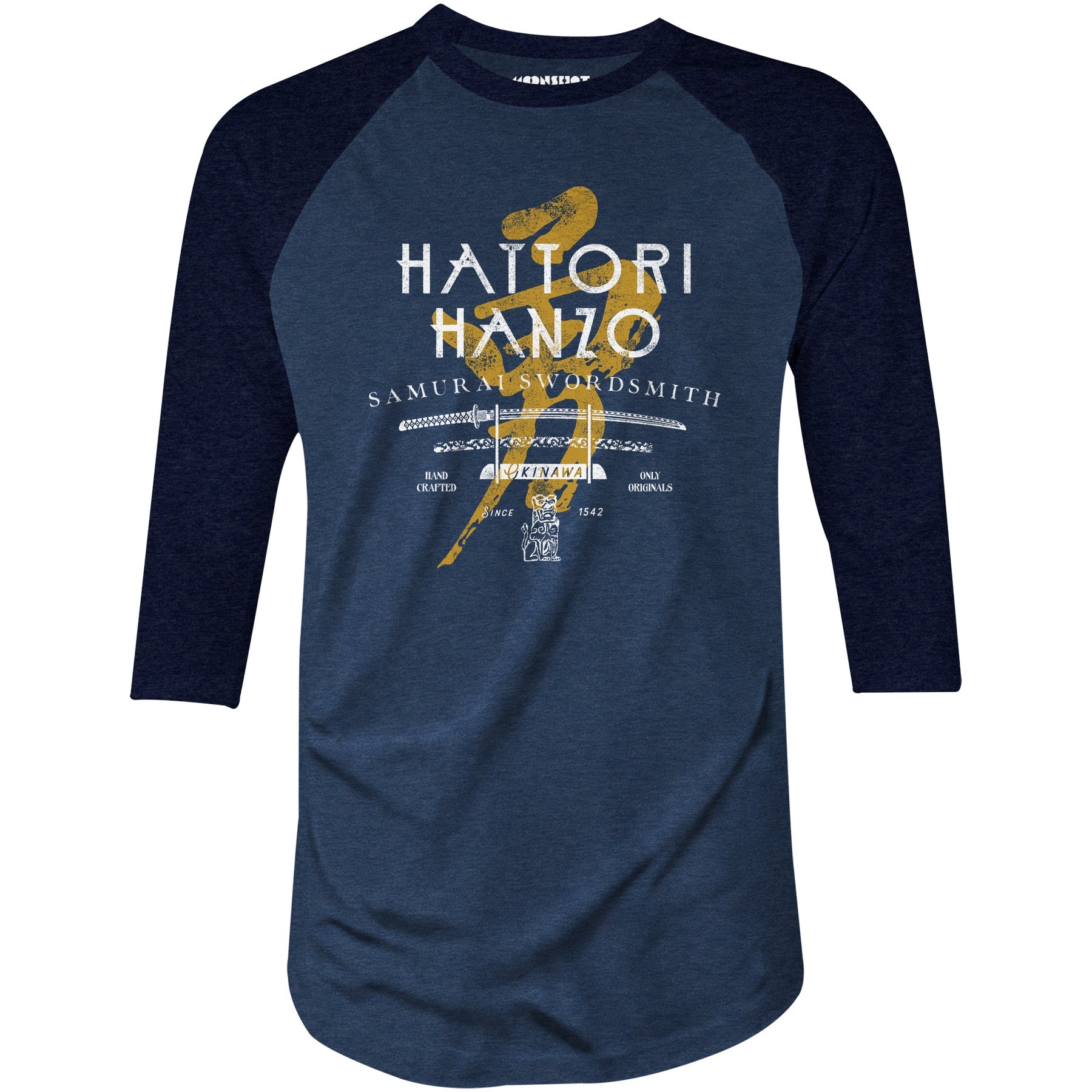 Hattori Hanzo Samurai Swordsmith - 3/4 Sleeve Raglan T-Shirt