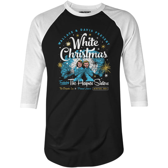 Haynes Sisters White Christmas 1954 - 3/4 Sleeve Raglan T-Shirt