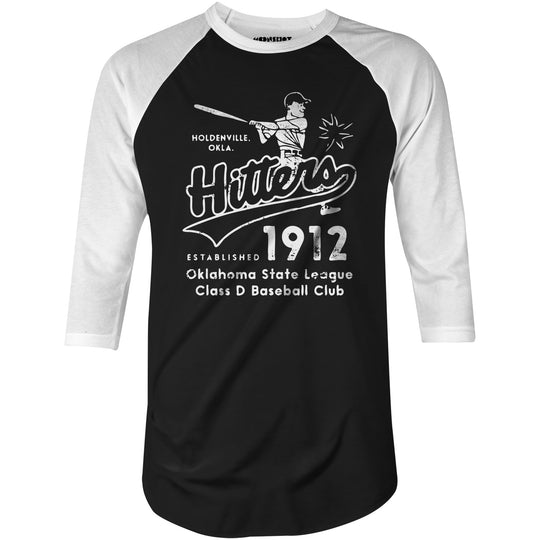 Holdenville Hitters - Oklahoma - Vintage Defunct Baseball Teams - 3/4 Sleeve Raglan T-Shirt