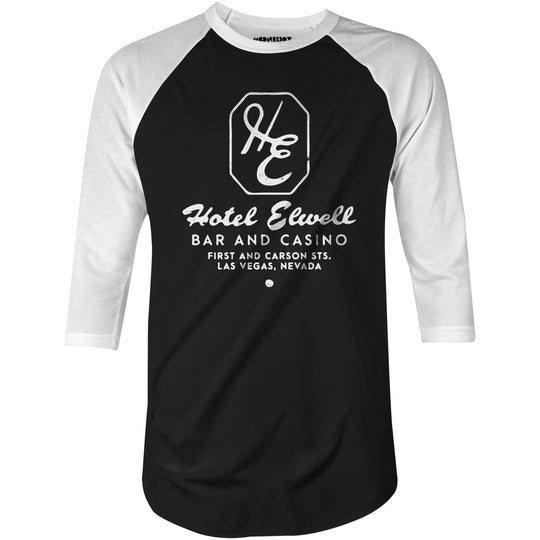 Hotel Elwell Bar and Casino - Vintage Las VEgas - 3/4 Sleeve Raglan T-Shirt