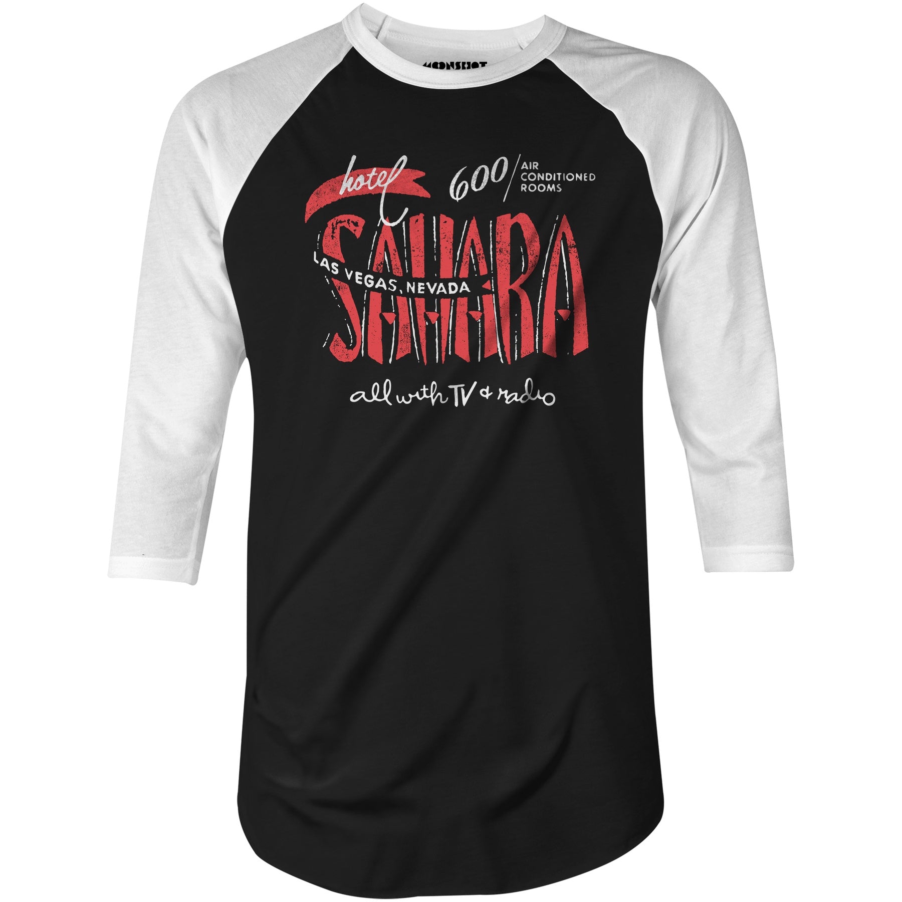 Hotel Sahara - Vintage Las Vegas - 3/4 Sleeve Raglan T-Shirt
