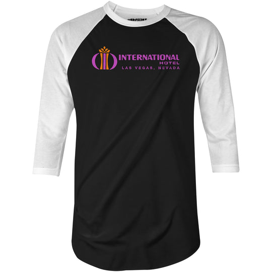 International Hotel - Vintage Las Vegas - 3/4 Sleeve Raglan T-Shirt