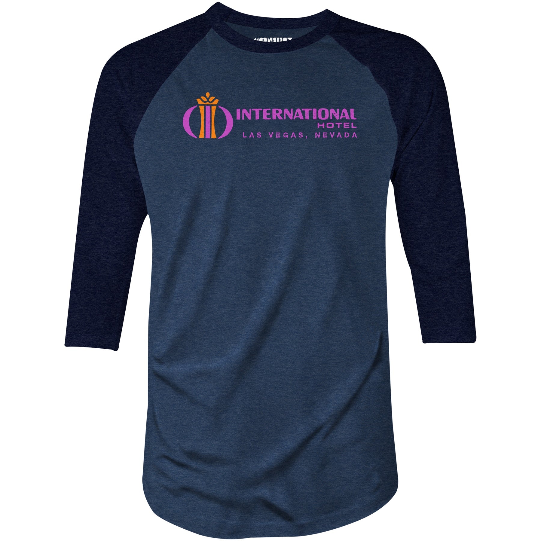 International Hotel - Vintage Las Vegas - 3/4 Sleeve Raglan T-Shirt