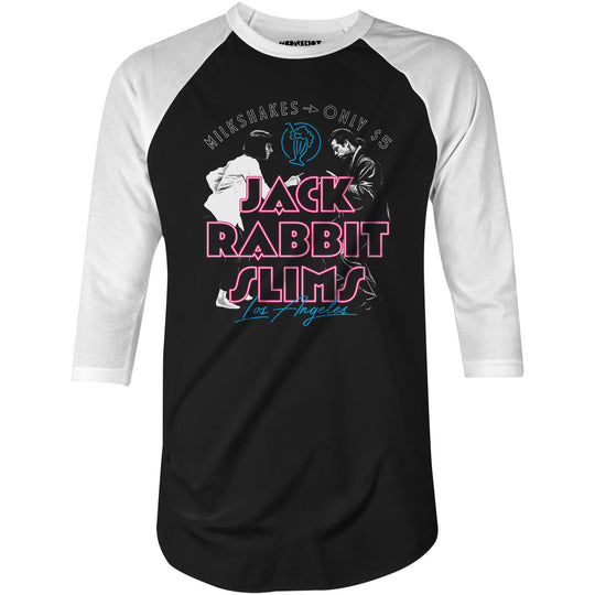Jack Rabbit Slims - 5 Dollar Milkshakes - 3/4 Sleeve Raglan T-Shirt