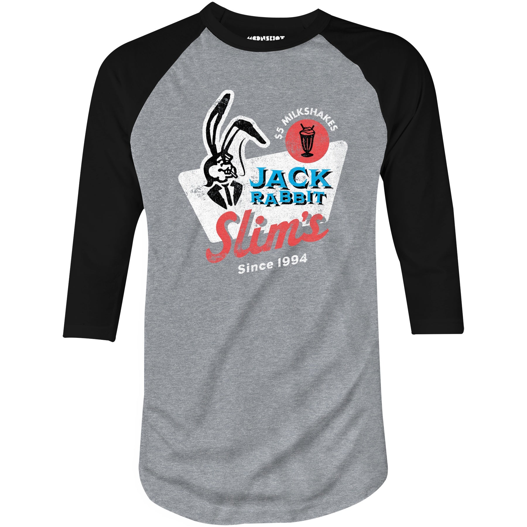Jack Rabbit Slim's - 3/4 Sleeve Raglan T-Shirt