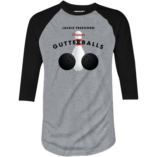 Jackie Treehorn Presents Gutterballs - 3/4 Sleeve Raglan T-Shirt