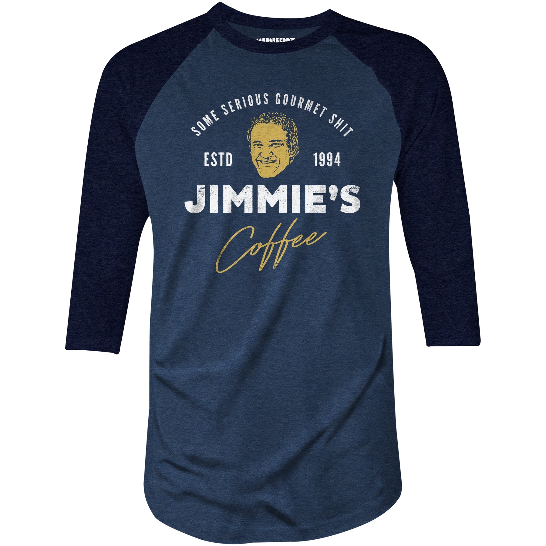 Jimmie's Coffee - 3/4 Sleeve Raglan T-Shirt