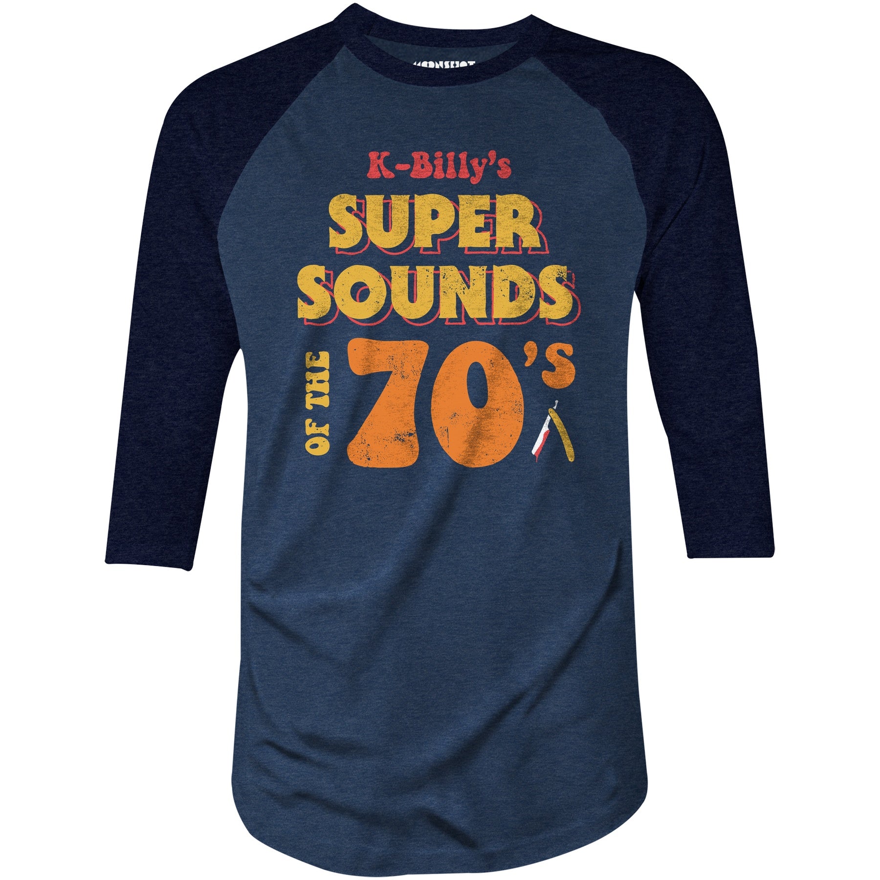 K-Billy's Super Sounds of the 70s - 3/4 Sleeve Raglan T-Shirt