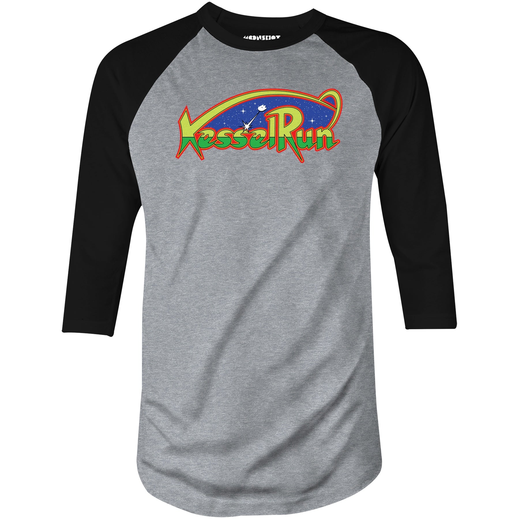 Kessel Run Galaga Mashup Parody - 3/4 Sleeve Raglan T-Shirt