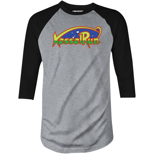 Kessel Run Galaga Mashup Parody - 3/4 Sleeve Raglan T-Shirt