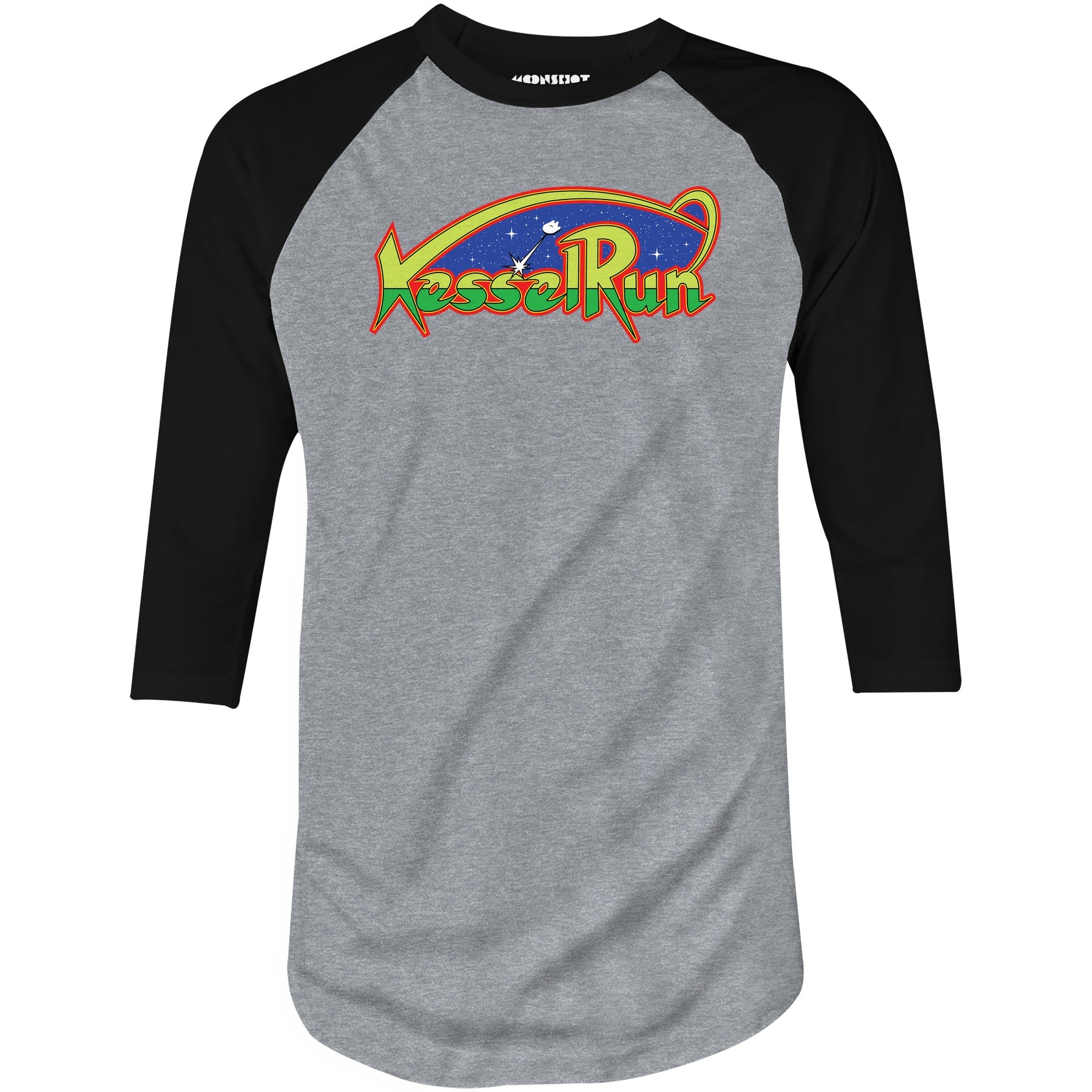 Kessel Run Galaga Mashup Parody - 3/4 Sleeve Raglan T-Shirt