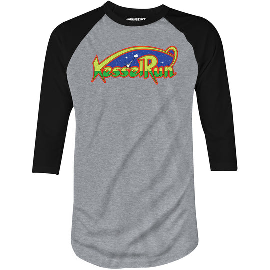 Kessel Run Galaga Mashup Parody - 3/4 Sleeve Raglan T-Shirt