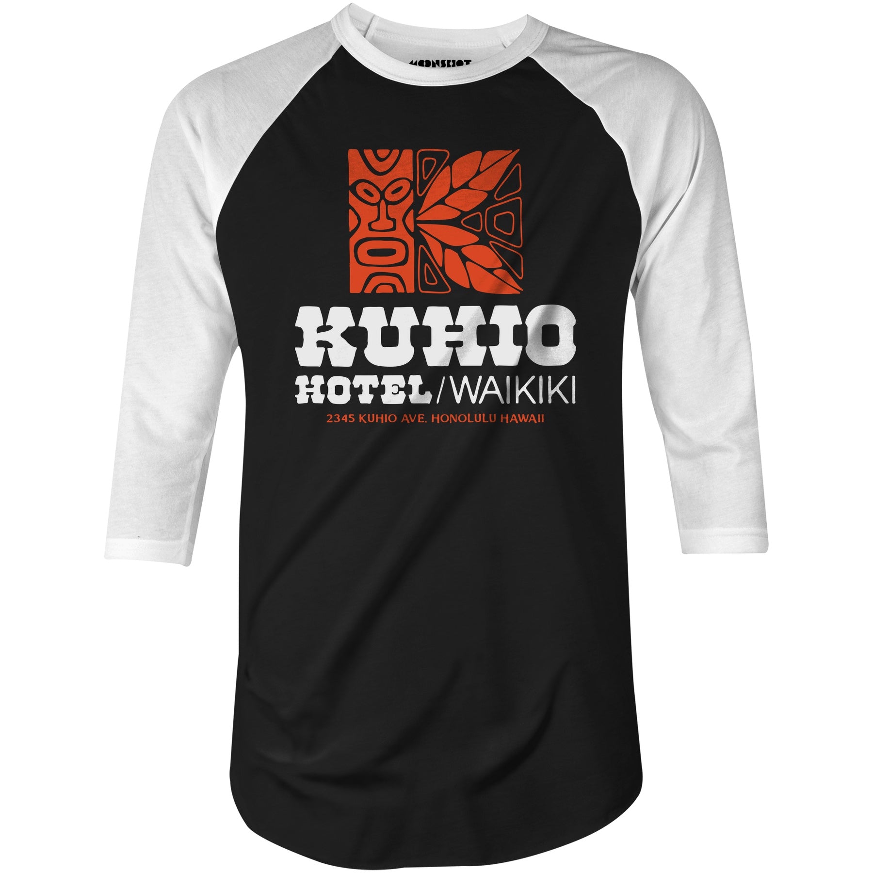 Kuhio Hotel - Waikiki, Hawaii - Vintage Hotel - 3/4 Sleeve Raglan T-Shirt