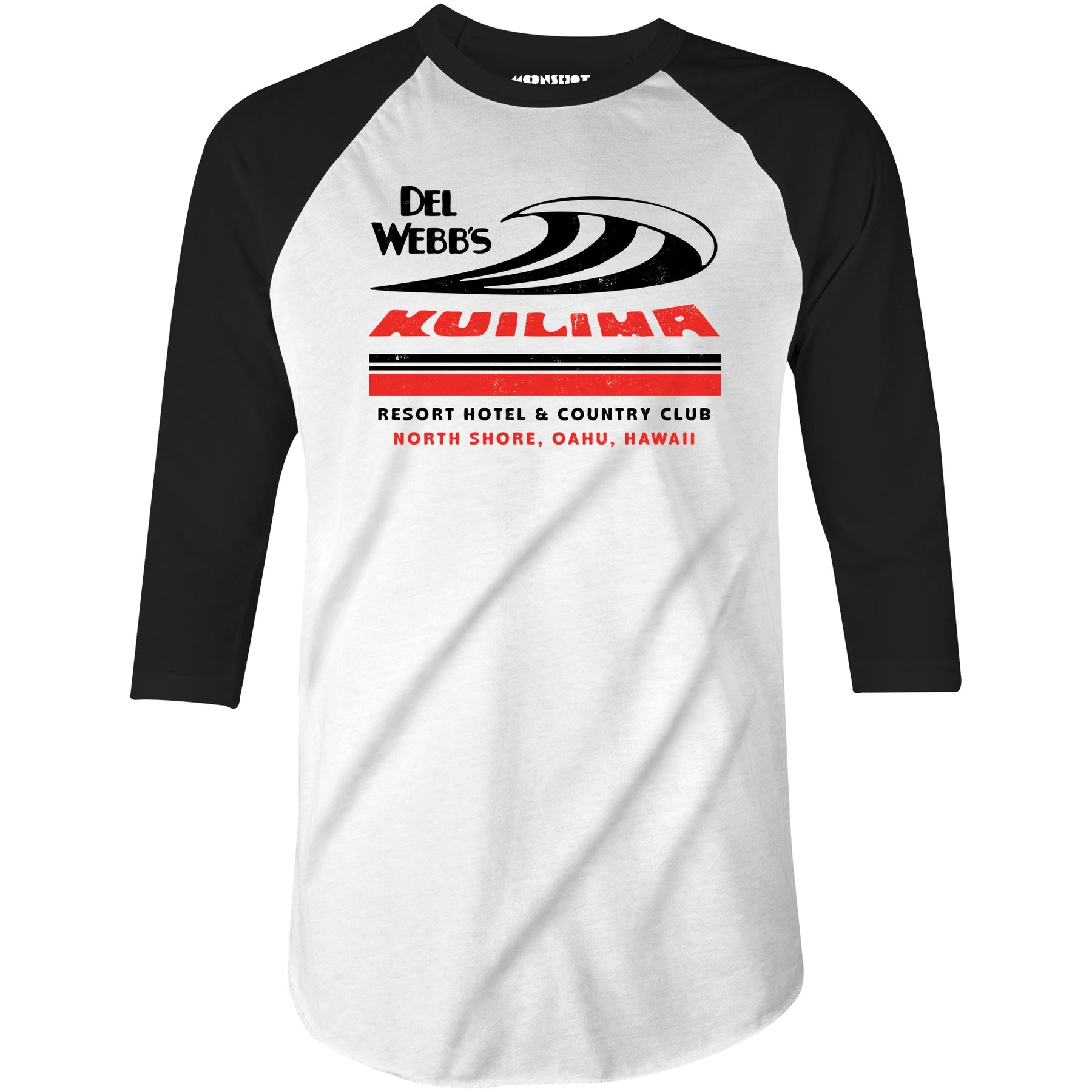 Kuilima - Oahu, Hawaii - Vintage Hotel - 3/4 Sleeve Raglan T-Shirt