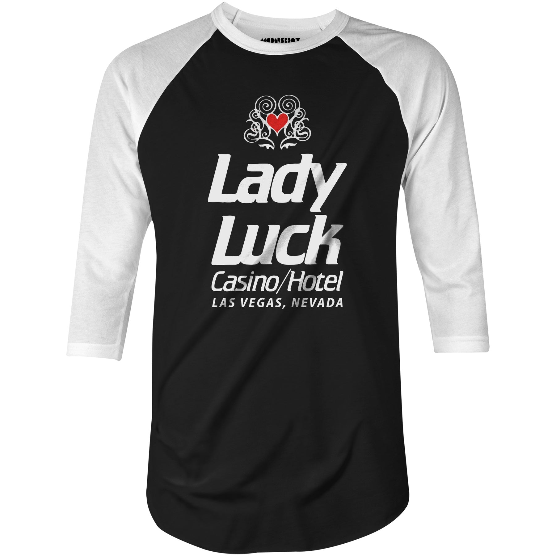 Lady Luck Casino & Hotel - Vintage Las Vegas - 3/4 Sleeve Raglan T-Shirt