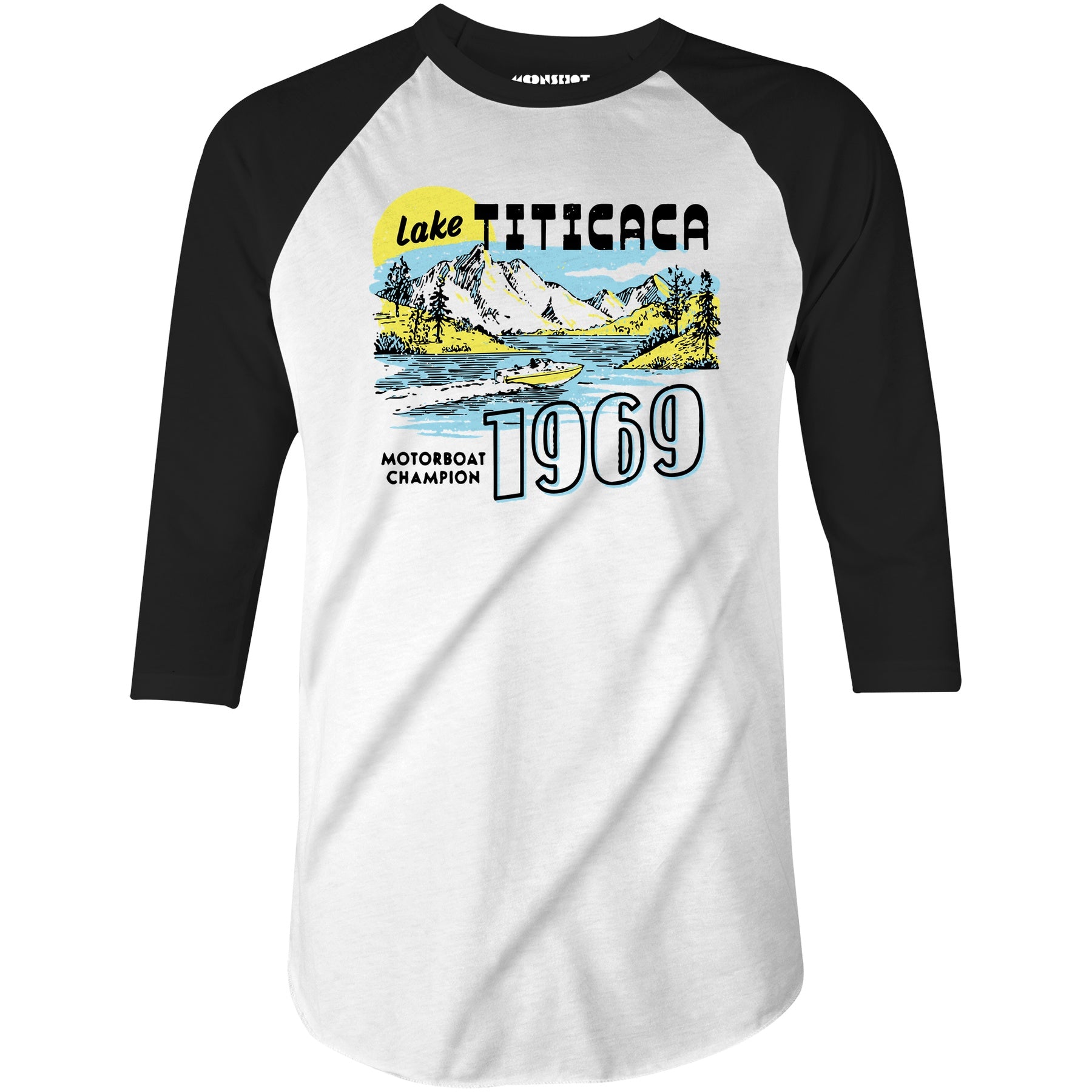 Lake Titicaca Motorboat Champion 1969 - 3/4 Sleeve Raglan T-Shirt