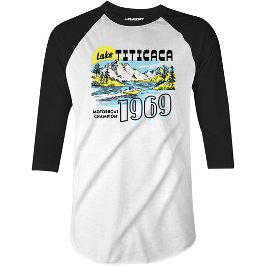 Lake Titicaca Motorboat Champion 1969 - 3/4 Sleeve Raglan T-Shirt