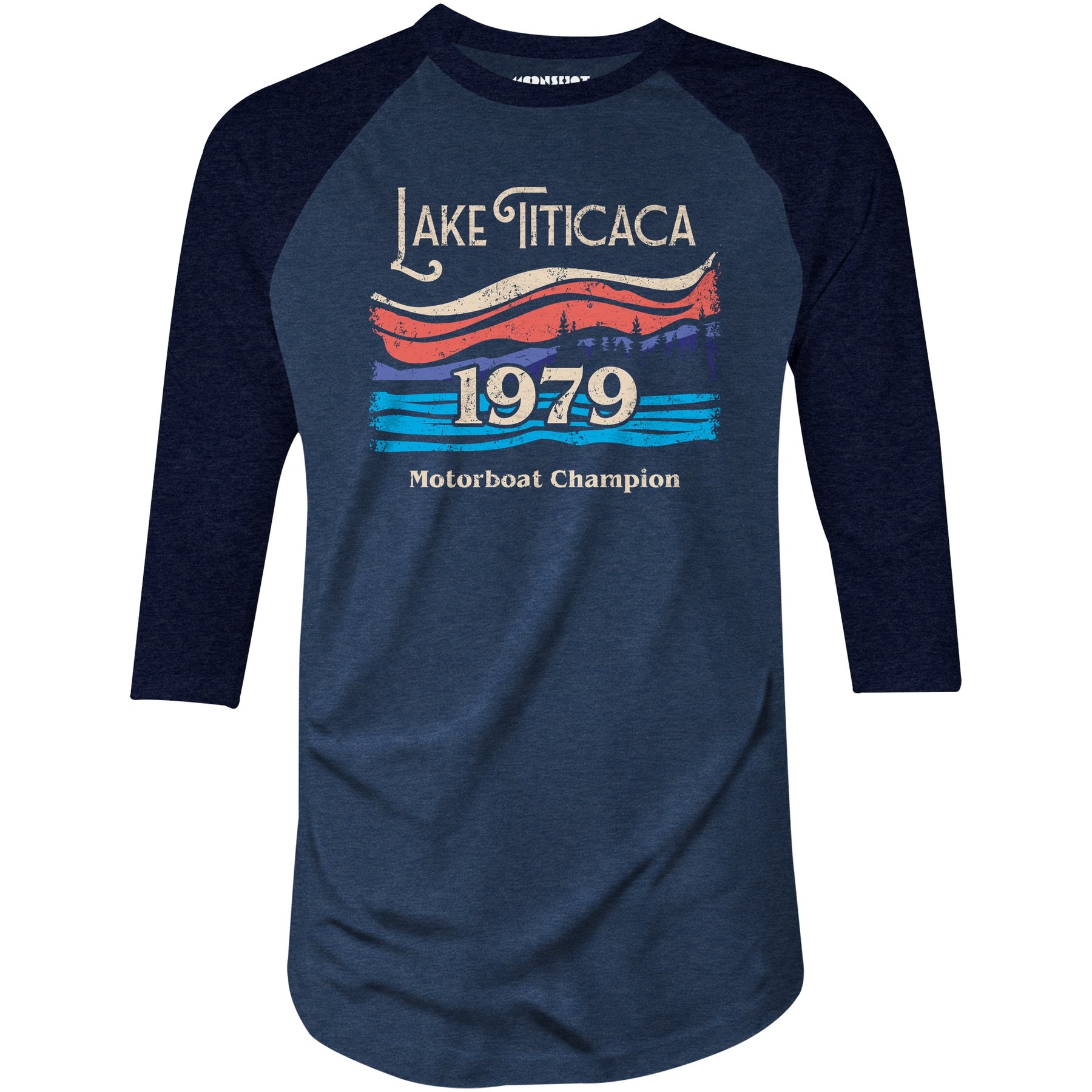 Lake Titicaca Motorboat Champion - 3/4 Sleeve Raglan T-Shirt