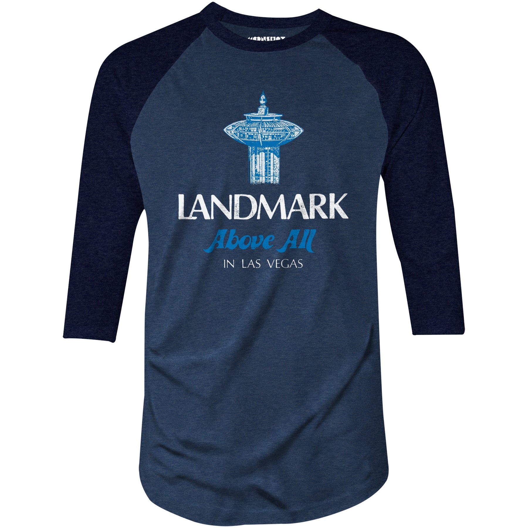 Landmark Above All - Vintage Las Vegas - 3/4 Sleeve Raglan T-Shirt