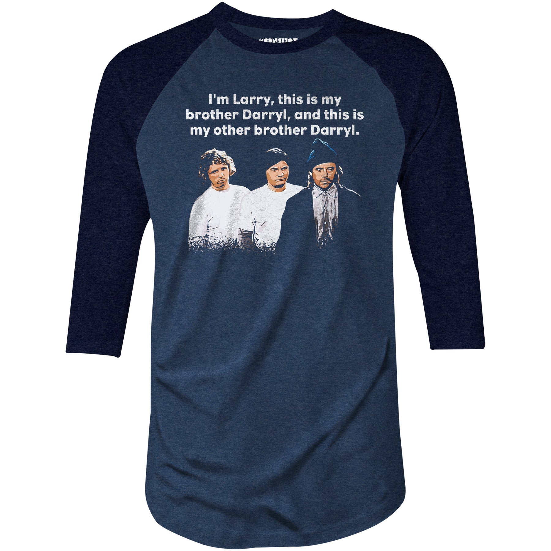 Larry, Darryl & Darryl - 3/4 Sleeve Raglan T-Shirt