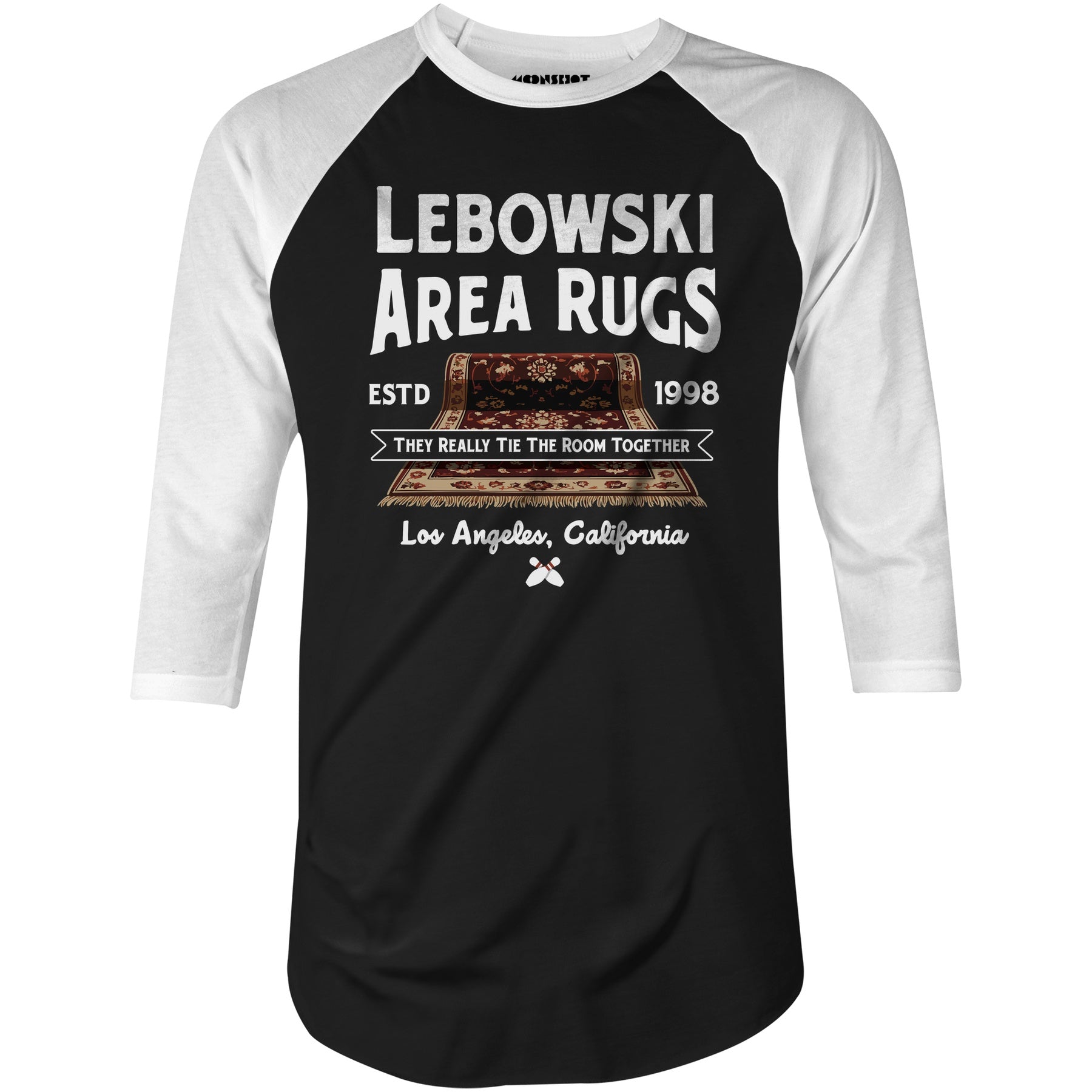 Lebowski Area Rugs - 3/4 Sleeve Raglan T-Shirt