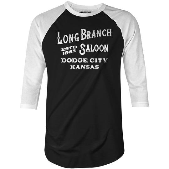 Long Branch Saloon Gunsmoke - 3/4 Sleeve Raglan T-Shirt