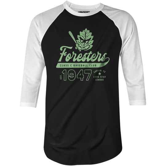 Lufkin Foresters - Texas - Vintage Defunct Baseball Teams - 3/4 Sleeve Raglan T-Shirt