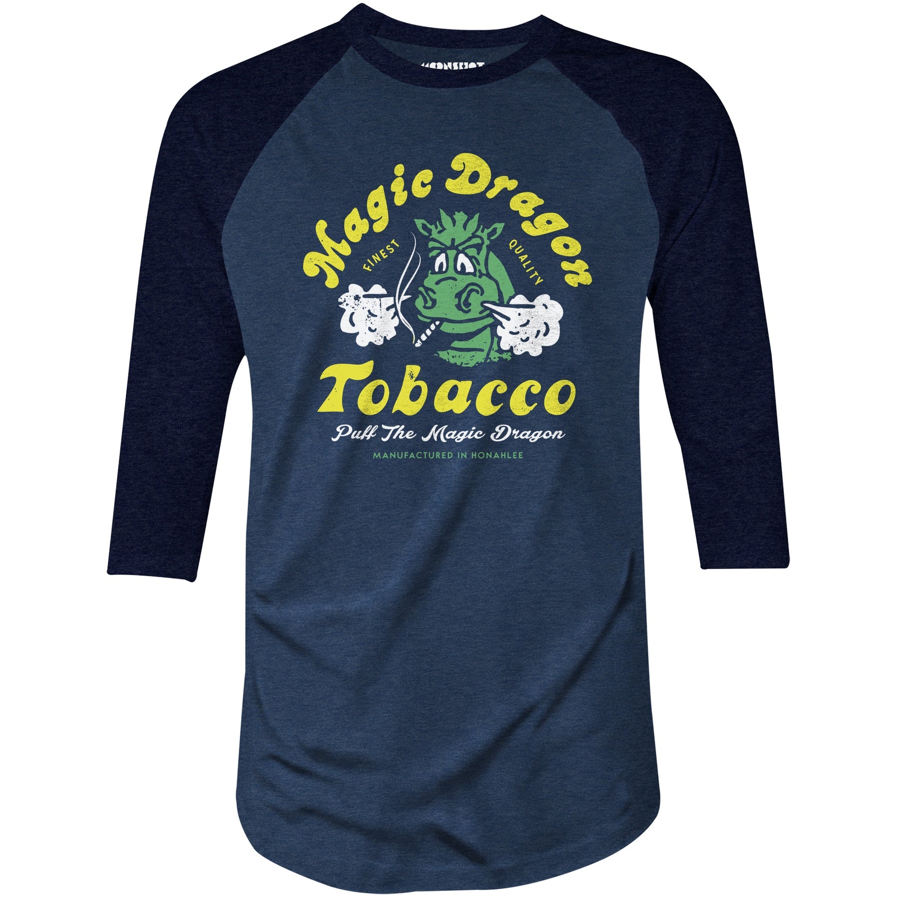 Magic Dragon Tobacco - 3/4 Sleeve Raglan T-Shirt