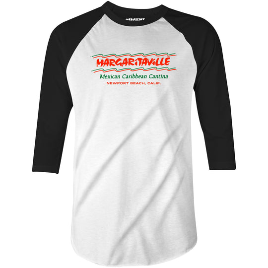 Margaritaville - Newport Beach, CA - Vintage Restaurant - 3/4 Sleeve Raglan T-Shirt
