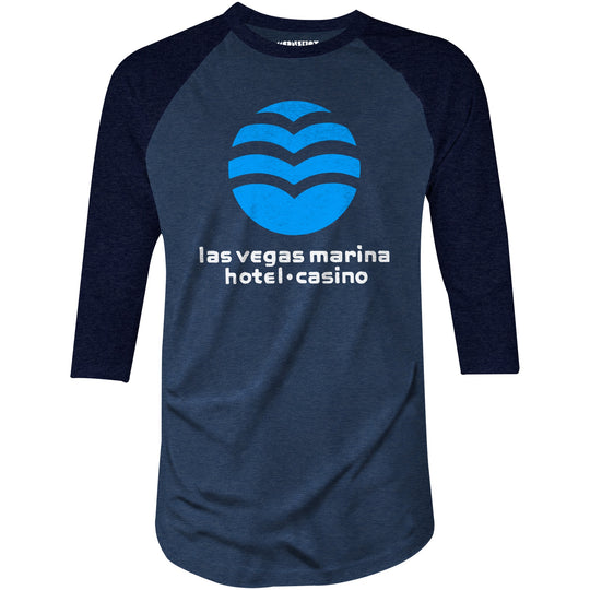 Marina Hotel & Casino - Vintage Las Vegas - 3/4 Sleeve Raglan T-Shirt