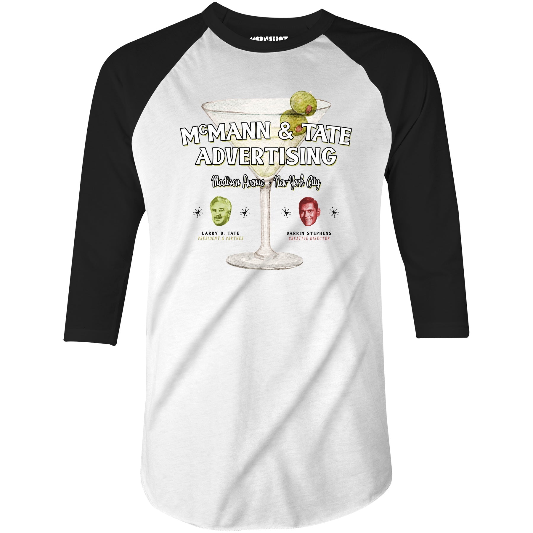 McMann and Tate Advertising - 3/4 Sleeve Raglan T-Shirt