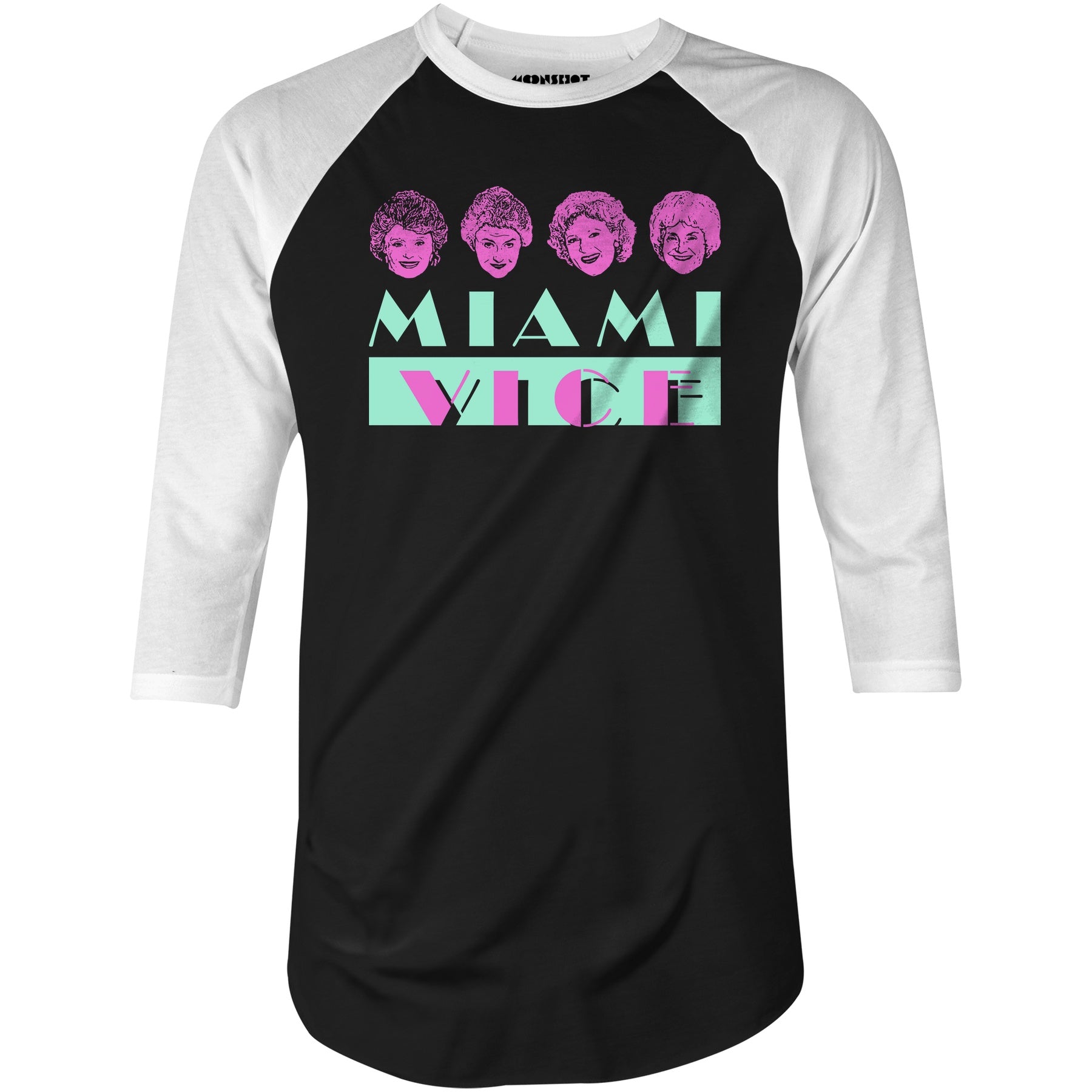 Miami Golden - 3/4 Sleeve Raglan T-Shirt