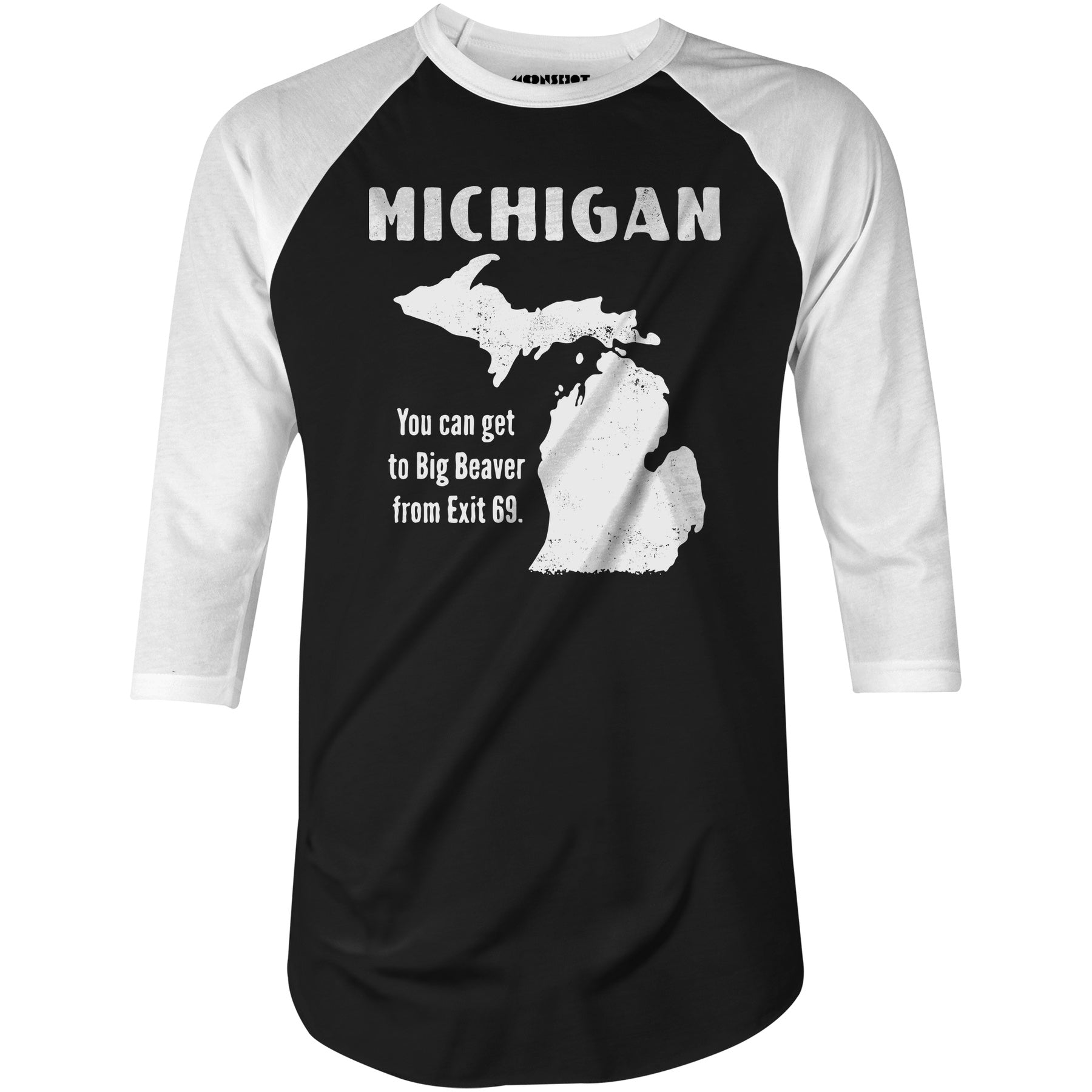 Michigan - 3/4 Sleeve Raglan T-Shirt