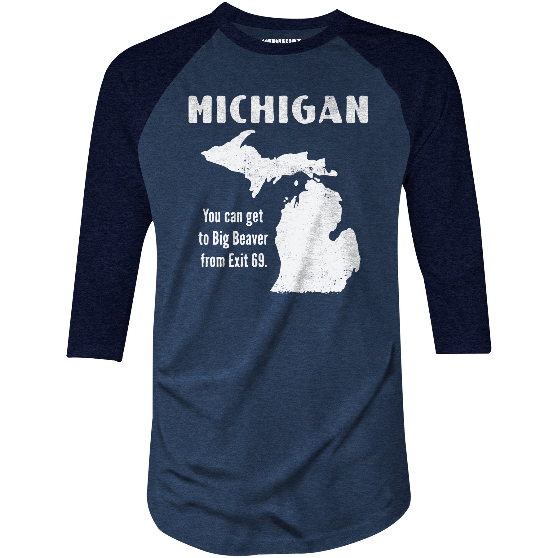 Michigan - 3/4 Sleeve Raglan T-Shirt