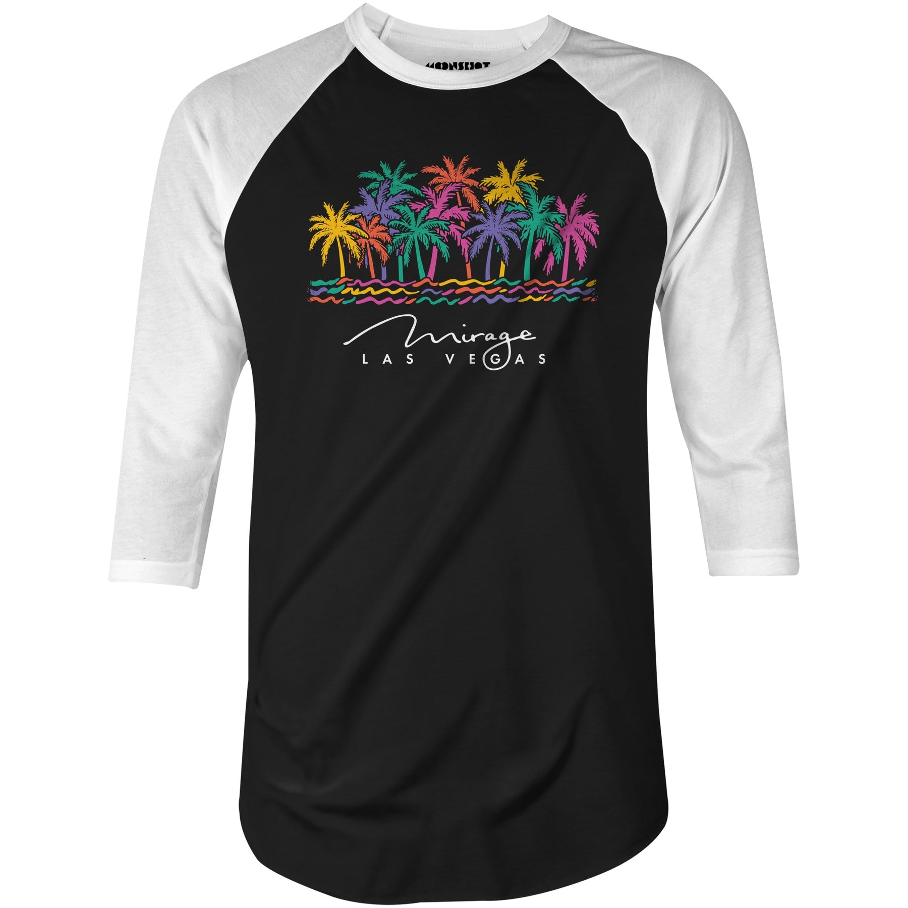 Mirage 90s Vintage Las Vegas - 3/4 Sleeve Raglan T-Shirt