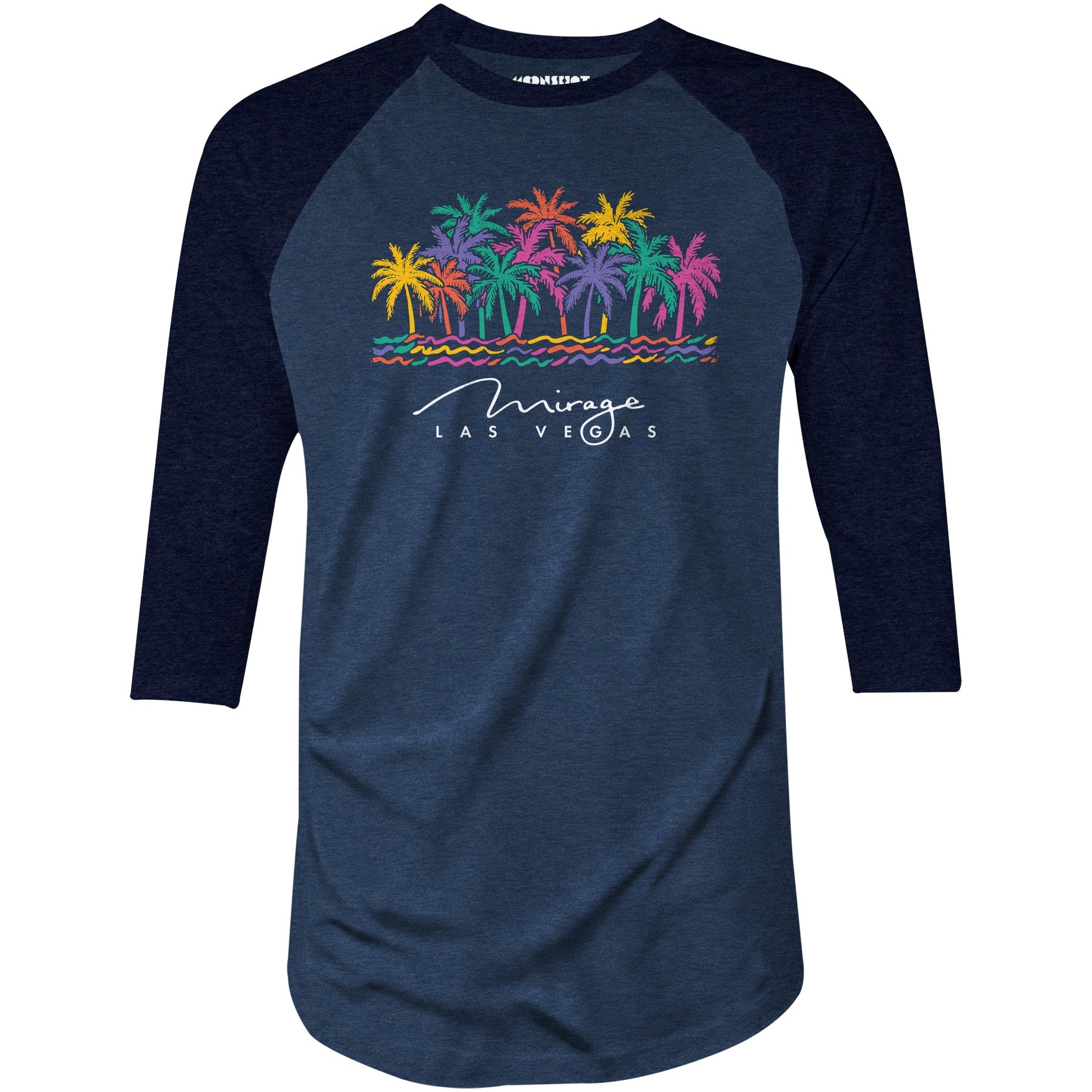 Mirage 90s Vintage Las Vegas - 3/4 Sleeve Raglan T-Shirt