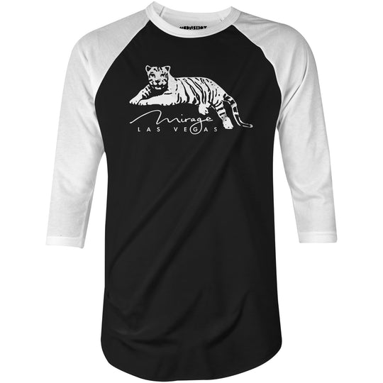 Mirage Tiger - Vintage Las Vegas - 3/4 Sleeve Raglan T-Shirt