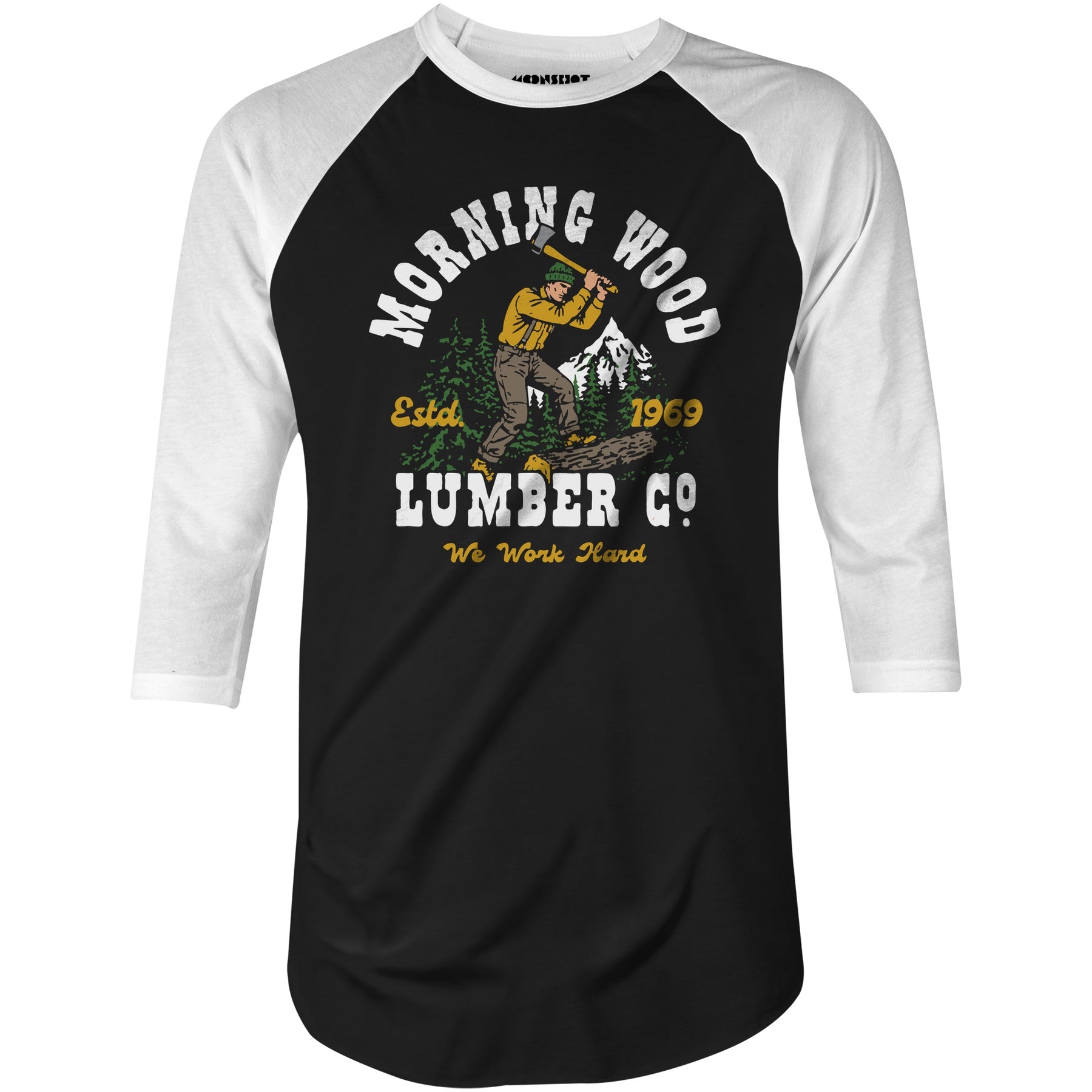 Morning Wood Lumber Company v2 - 3/4 Sleeve Raglan T-Shirt