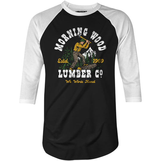 Morning Wood Lumber Company v2 - 3/4 Sleeve Raglan T-Shirt