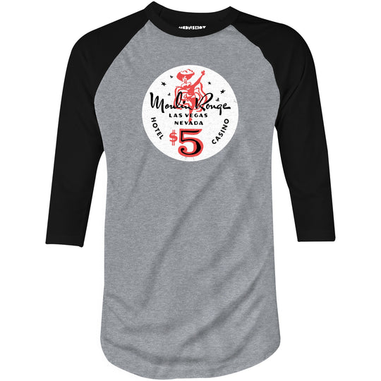 Moulin Rouge Hotel & Casino - Vintage Las Vegas - 3/4 Sleeve Raglan T-Shirt