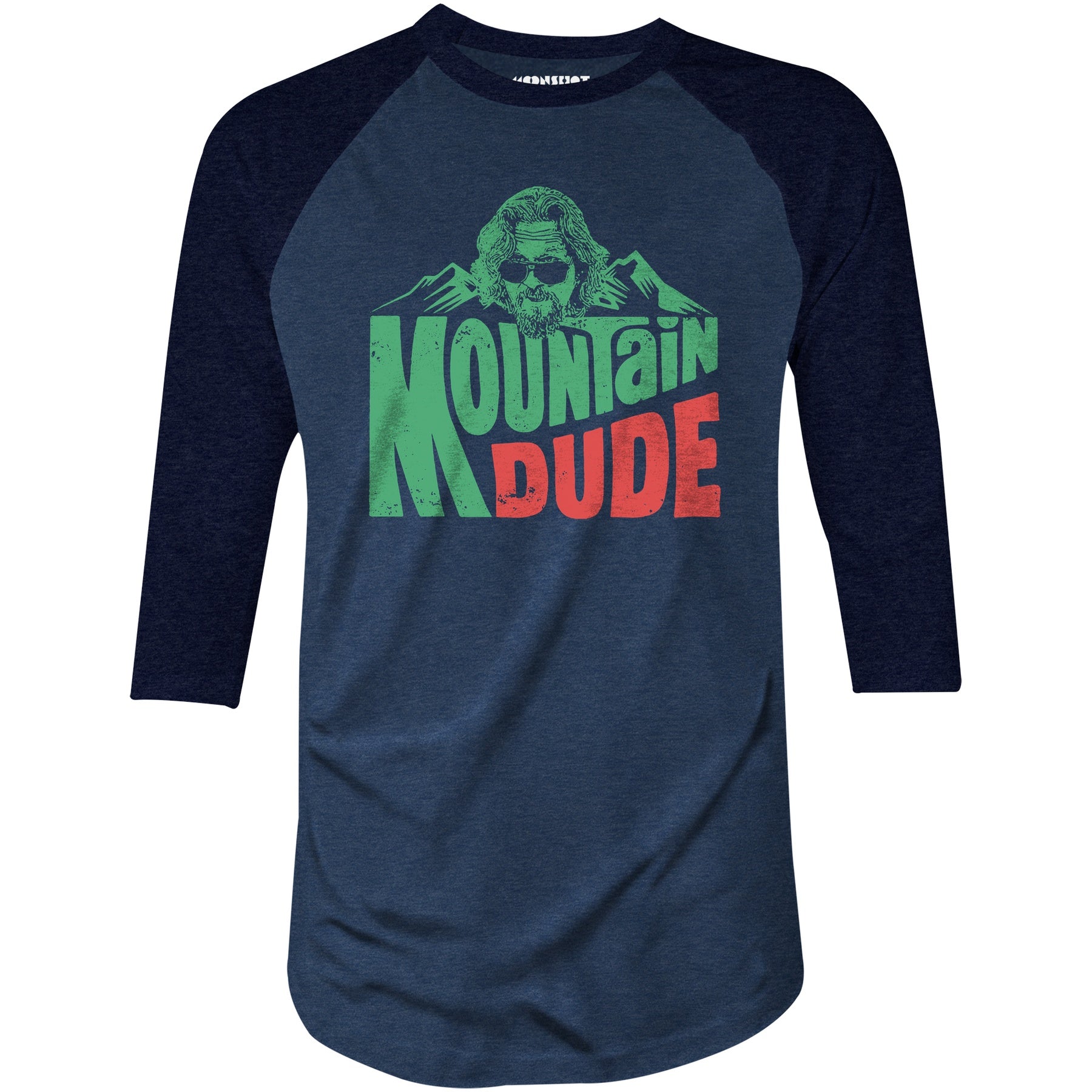 Mountain Dude - 3/4 Sleeve Raglan T-Shirt